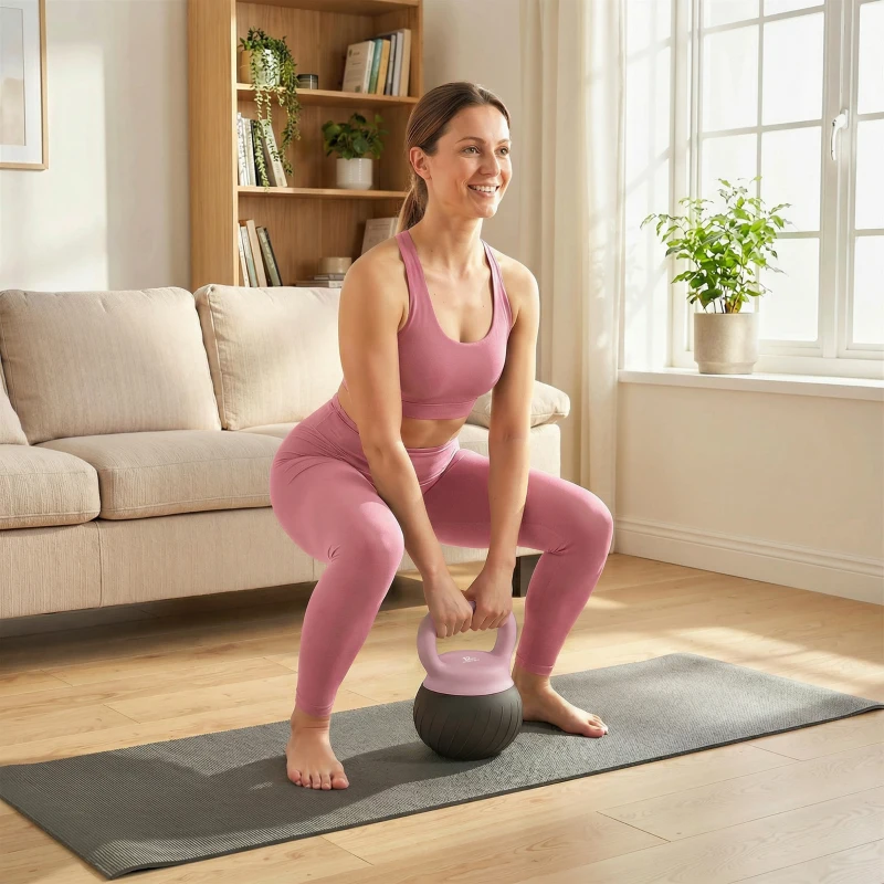 SPORTNOW Soft Kettlebell, 12kg Kettle Bell with Anti-Slip Grip for Home Gym Weight Lifting and Strength Training