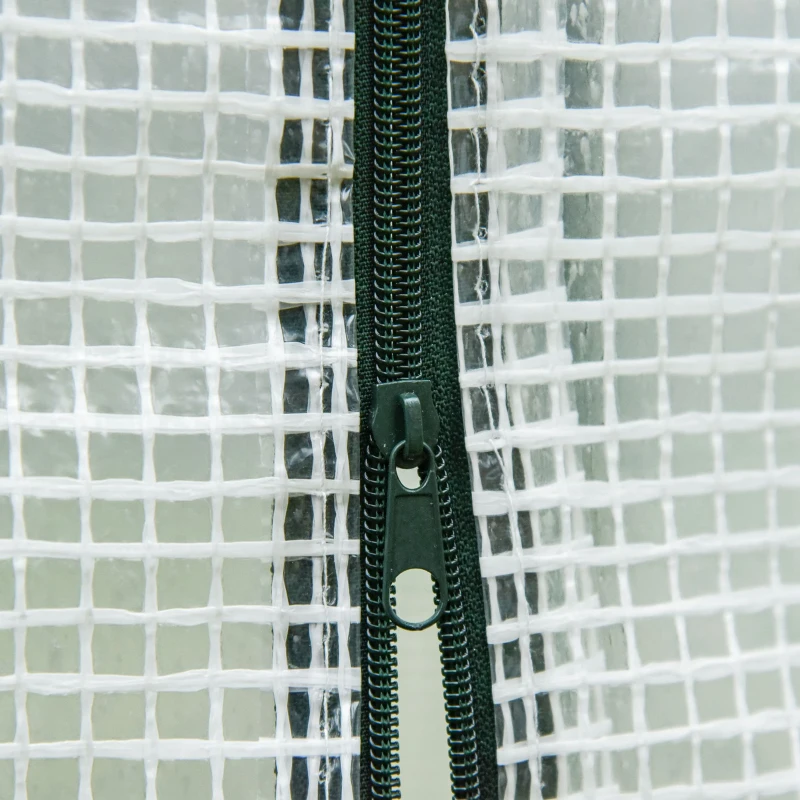 Outsunny Szklarnia z roletą, okno boczne, stalowa konstrukcja, 2m²