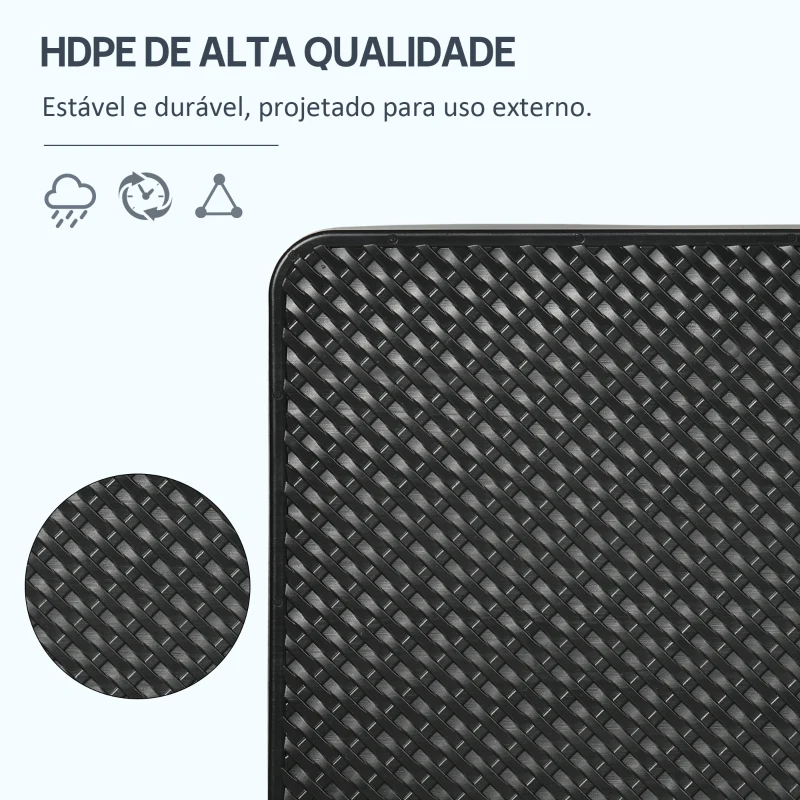Outsunny Base para Chapéu de Sol de 4 Peças Suporte para Chapéu de Sol de HDPE Recarregável com Água 59 kg ou Areia 80 kg Preto