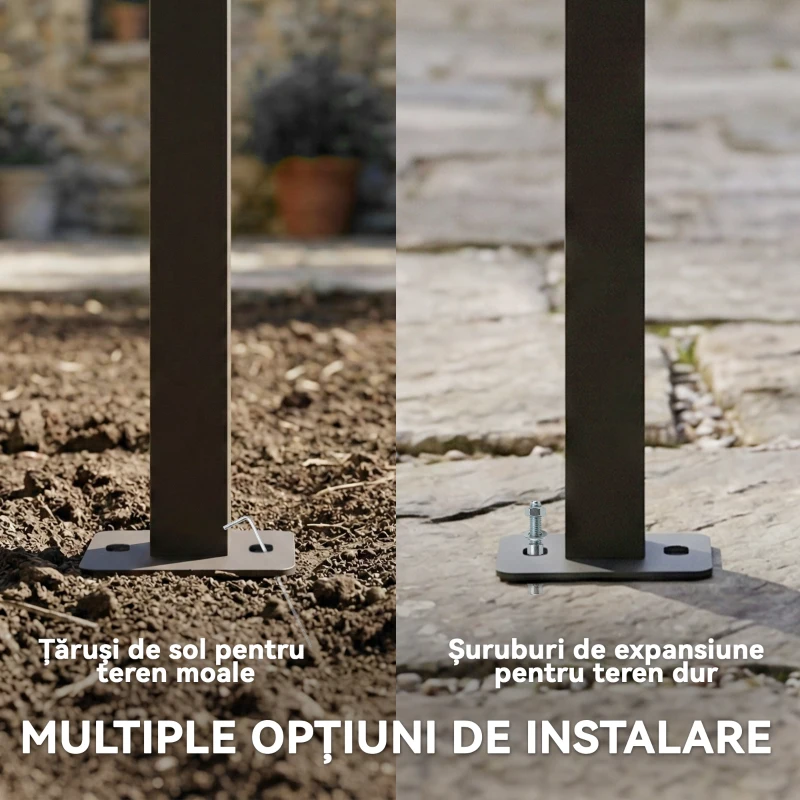 Outsunny Pergolă Adosată 3x3 m cu Acoperiș Retractabil, Orificii de Drenaj, Pergolă de Grădină din Poliester și Oțel, pentru Terasă, Exterior, UV30+, Alb Crem