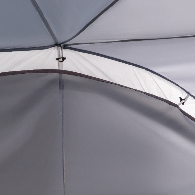 Outsunny Dome Tent for 6-8 Person, Camping Tent with 4 Zipped Mesh Doors, Removable Oxford Cloth, Lamp Hook, Portable Carry Bag, White and Grey