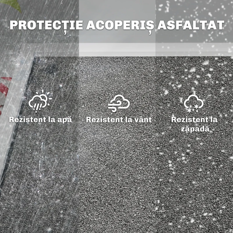 Outsunny Dulap de Exterior pentru Unelte cu 3 Rafturi Detasabile