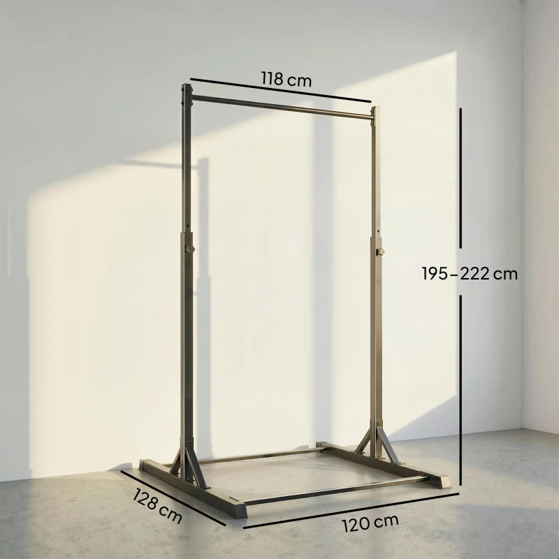 SPORTNOW Estação de musculação e barra de tração power tower 200 kg com 8 níveis de altura preto
