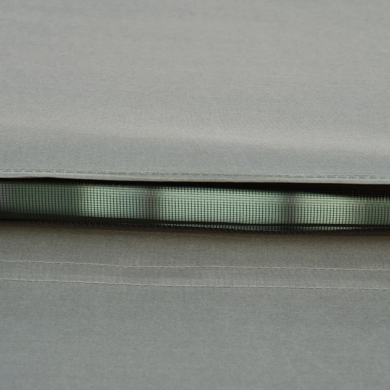 Outsunny 3 Seater Swing Chair 3-in-1 Convertible Garden Swing Seat Bed Gazebo Patio Bench Outdoor with Double Tier Canopy, Cushioned Seat, Mesh Sidewalls, Grey