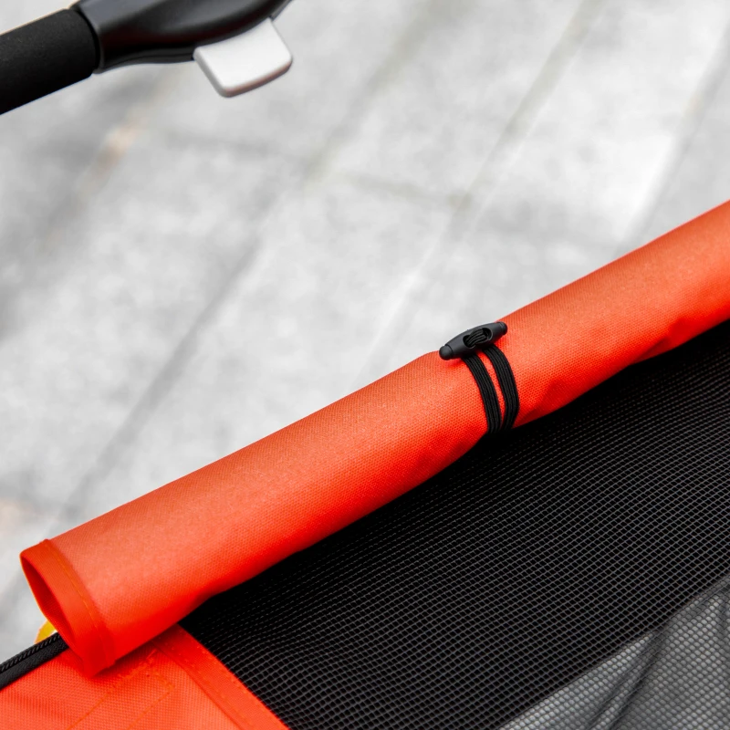 PawHut Foldable Pet Stroller, with Universal Wheels, Shock Absorber, for Medium and Large Dogs - Red