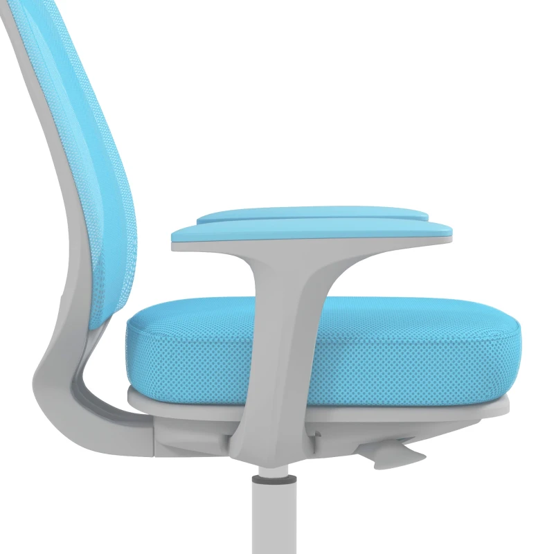 Vinsetto Scaun de Birou Ergonomic cu Înălțime Reglabilă, Scaun Rotativ și Respirabil cu Înclinare, 55x48x82.5-94.5 cm, Albastru