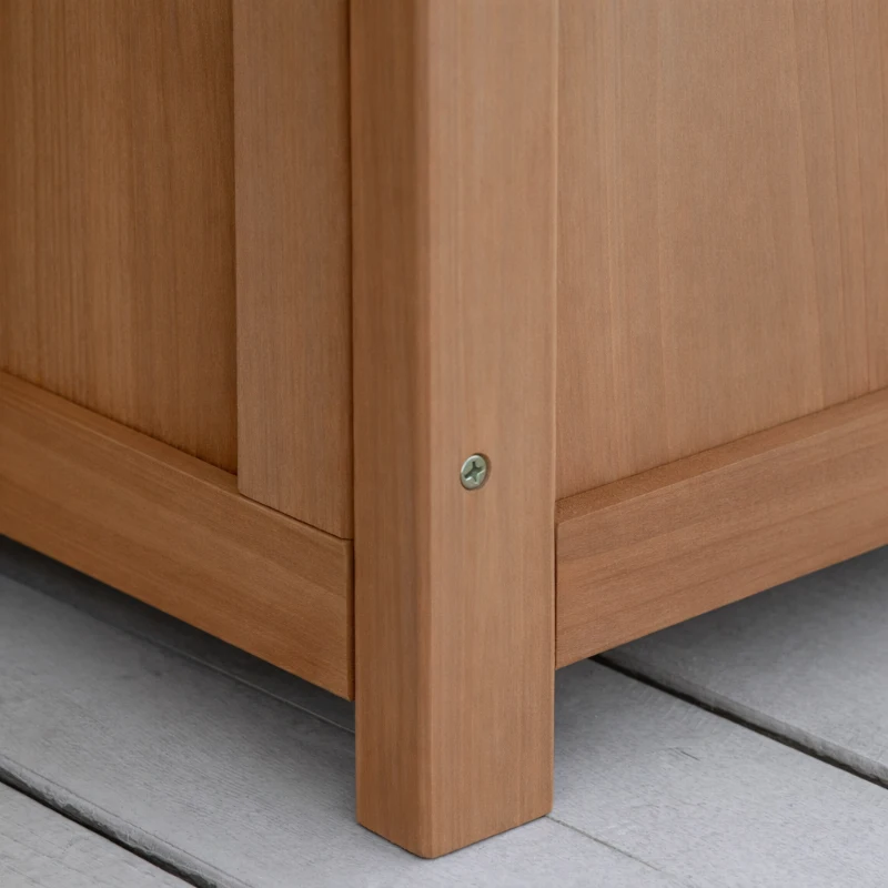 Outsunny 53L Garden Wooden Planter Box with Trellis Free Standing Flower Raised Bed with Lattice for Climbing Plants, 76cm x 36cm x 170cm, Brown