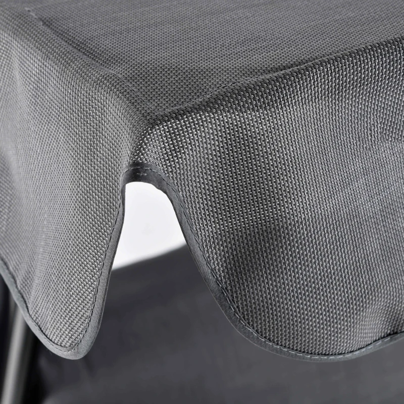 Outsunny Outdoor 3-person Metal Porch Swing Chair Bench, Grey