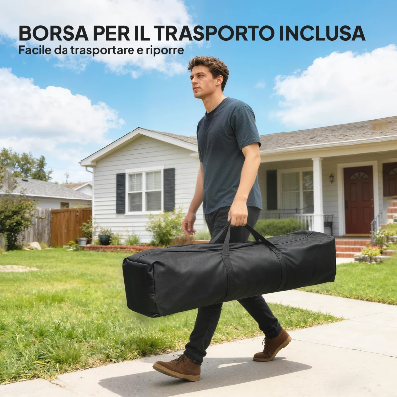 Outsunny Gazebo Dobrável 3x3 m com Paredes e Altura Ajustável, Proteção UV 50+, Azul Escuro