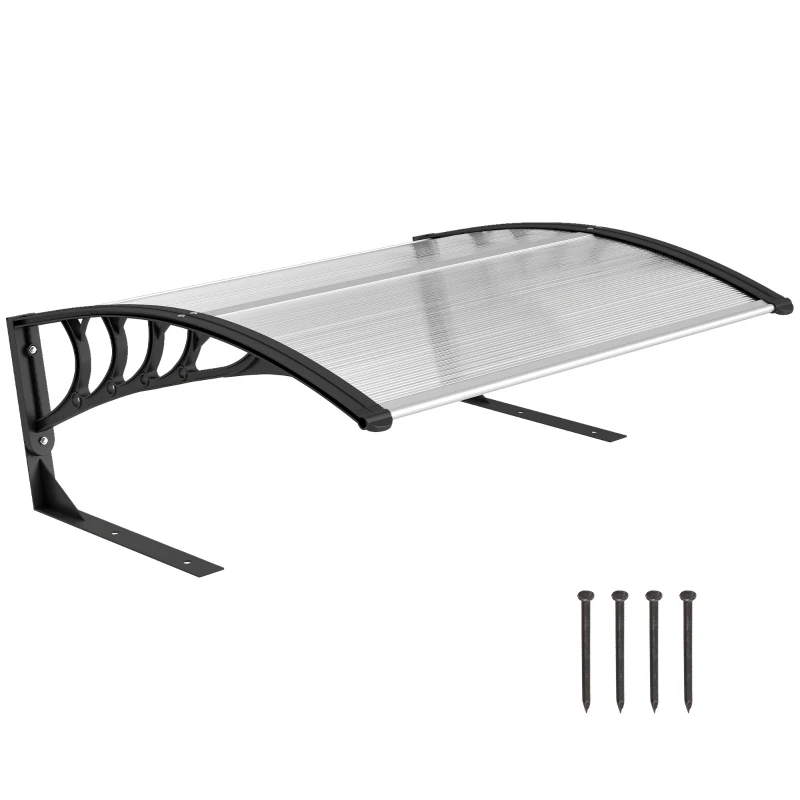 Outsunny Garaje para Robot Cortacésped Cubierta Aluminio 100x81x43 cm, Blanco