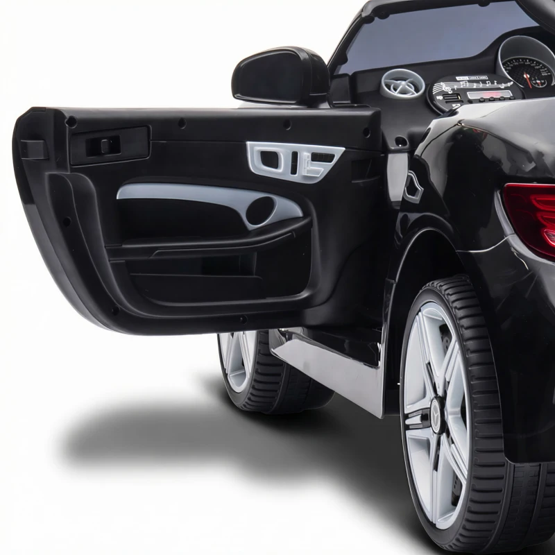 AIYAPLAY Voiture électrique enfants licence Mercedes SLC 300 12V V. Max. 5 Km/h effets sonores lumineux télécommande noir(m-9)
