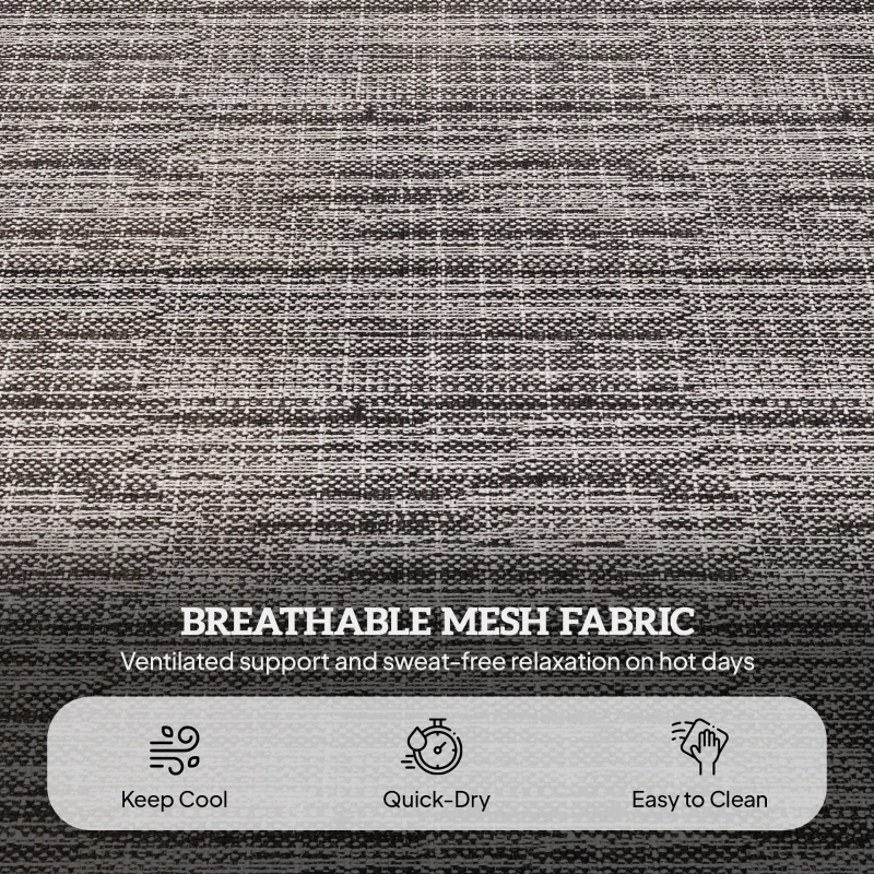 Leżak ogrodowy składany z poduszką i oknem do czytania