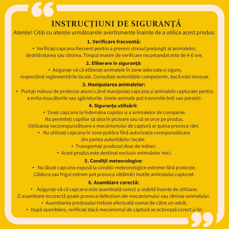Outsunny Cușcă Capcană pentru Animale Mici cu O Ușă și Mâner, 100x25x28 cm, Verde Închis