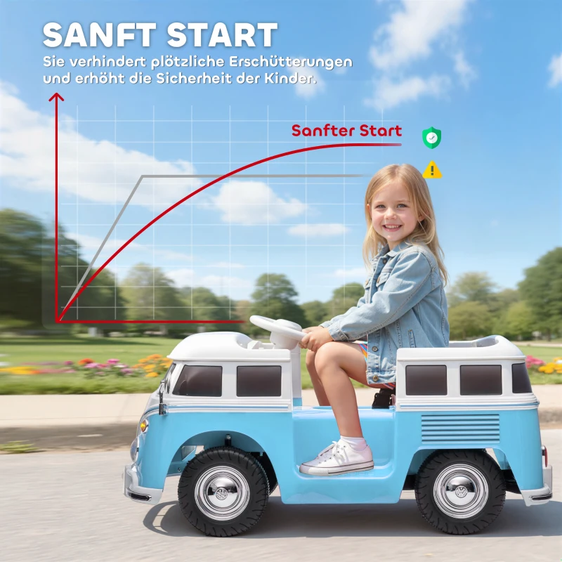 AIYAPLAY Kinder Elektroauto, 12V Kinderfahrzeug mit MP3, Doppelmotor, Elektrofahrzeug mit Hupe, Sanftanlauf, 89x49x41,5 cm, Blau