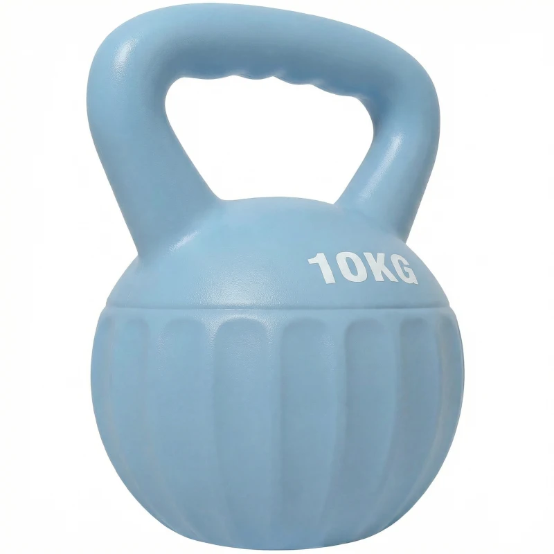 SPORTNOW Kettlebell pesa rusa 6 kg, rellena de arena, para principiantes, entrenamiento de fuerza en casa, 21 x 21 x 27 cm, azul