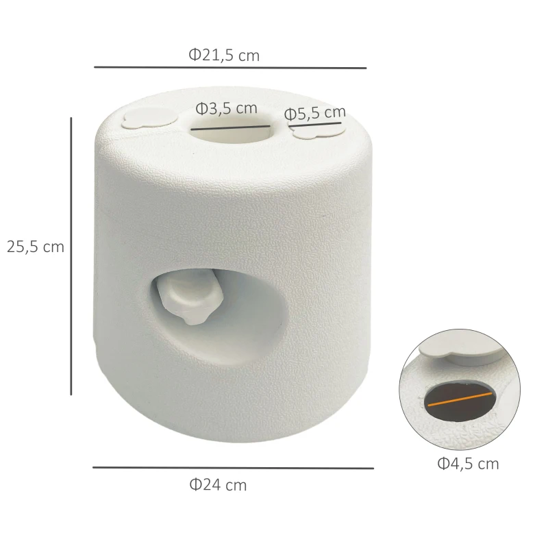 Outsunny Pack de 4 Pesos para Carpas Plegables Soportes Rellenables con 8,7 kg de Agua o 12 kg de Arena Ø21,5/24x25,5 cm Blanco