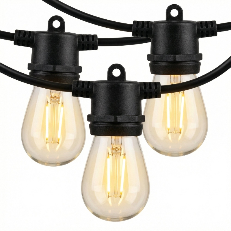 HOMCOM Guirnalda de luces tipo globo, Cortina de luces RGBW, IP44 resistente al agua para decoración interior y exterior