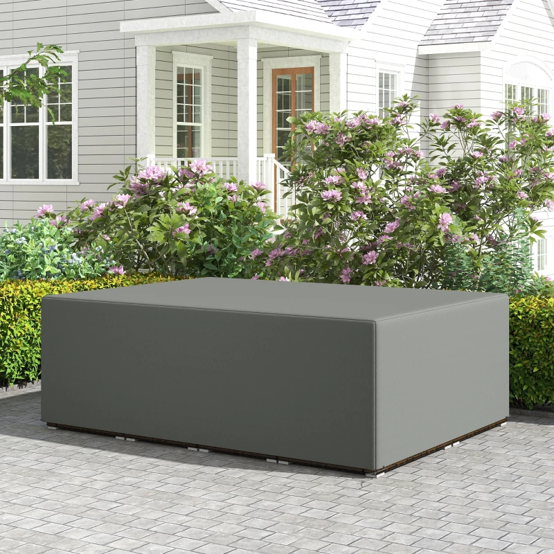 Outsunny Capa para móveis de jardim, capa impermeável corta-vento e anti-UV, 275 x 205 x 90 cm, cinza