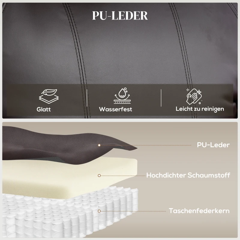 HOMCOM Aufstehsessel, Relaxsessel mit Aufstehhilfe, inkl. Fernbedienung, Becherhalter, verstellbare Rückenlehne, Braun