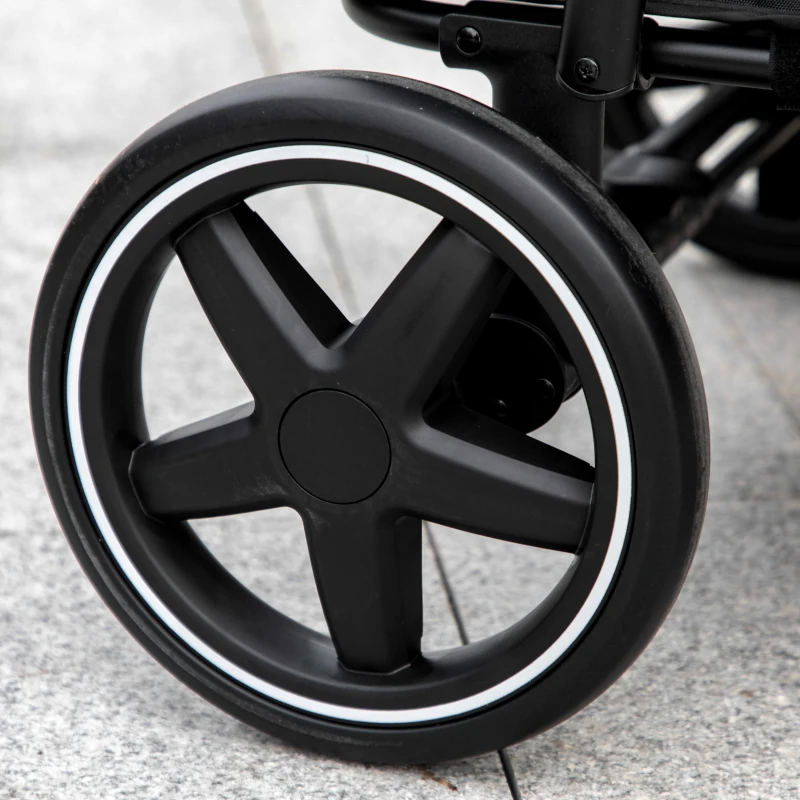 PawHut Foldable Pet Stroller, with Universal Wheels, Shock Absorber, for Medium and Large Dogs - Red