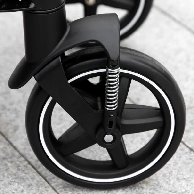 PawHut Foldable Pet Stroller, with Universal Wheels, Shock Absorber, for Medium and Large Dogs - Black