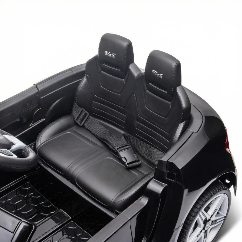AIYAPLAY Voiture électrique enfants licence Mercedes SLC 300 12V V. Max. 5 Km/h effets sonores lumineux télécommande noir(m-8)