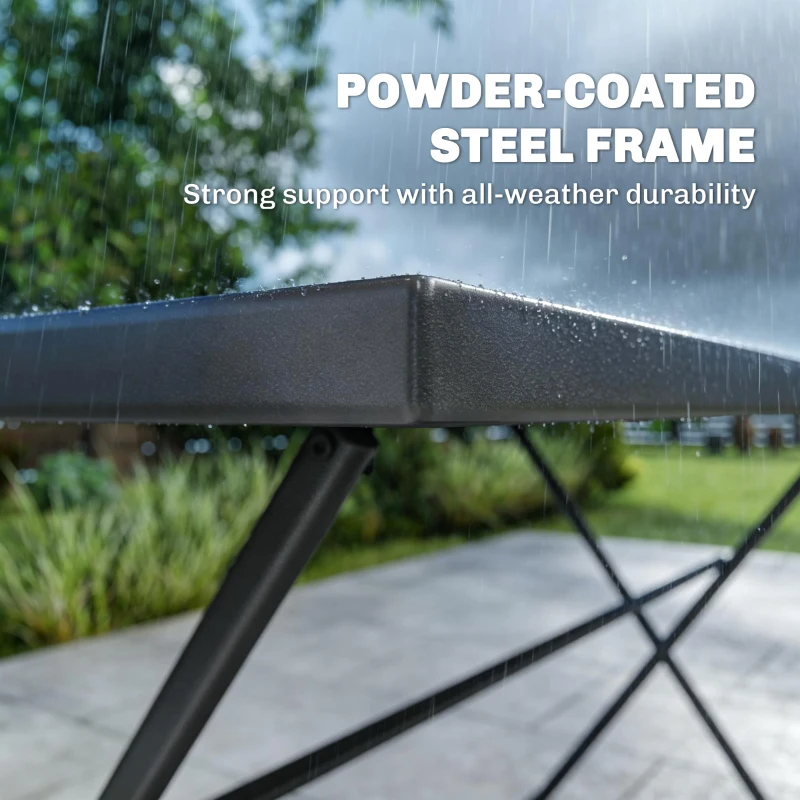 Outsunny Tuinmeubelset Inklapbaar Eetset 5-delig Tafel met 4 Ademende Stoelen Houtlook Ruimtebesparend