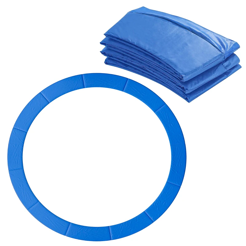 HOMCOM Copertura Imbottita Bordo Trampolino, Protezione per Tappeto Elastico Giaridno in Plastica, Ø366cm, Blu