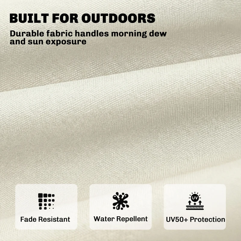 Outsunny Palletkussen Afneembaar Zitkussen met Bevestigingsriemen Palletkussen voor de meeste Ligstoelen 198x65x13cm Beige