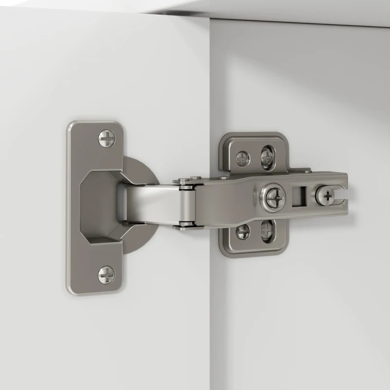 Mobile TV moderno con maniglie e gambe dorate, piedini regolabili, 160x38x44.5 cm, Bianco