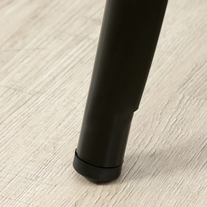 HOMCOM, Set de 4 taburete de bar, stil industrial, cu spătar, suport pentru picioare, înălțime 76 cm, Negru