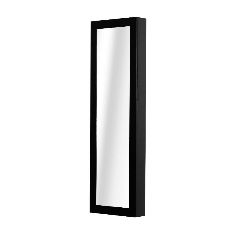 HOMCOM Armoire à Bijoux Noire 37 x 10 x 121 cm