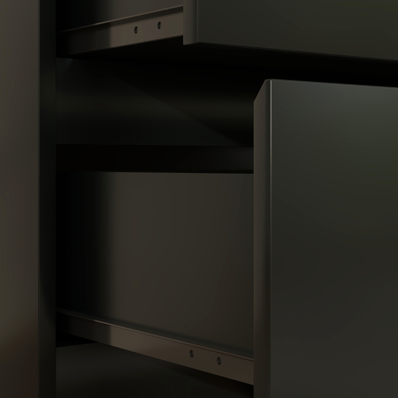 HOMCOM Comò 3 cassetti dal design essenziale, 80x39x73 cm