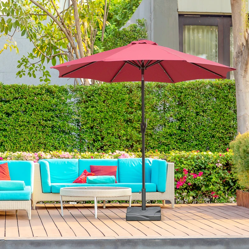 Outsunny Base para Chapéu de Sol Quadrada Suporte para Chapéu de Sol para Mastros com Diámetro de 30mm 35mm e 38mm 41,5x41,5x35cm Preto