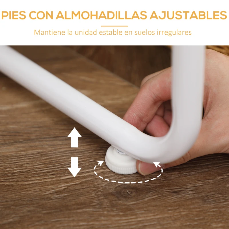 HOMCOM Perchero de Ropa de Madera con 5 Estantes y Barra para Colgar para Dormitorio Salón 101x39x160 cm Natural