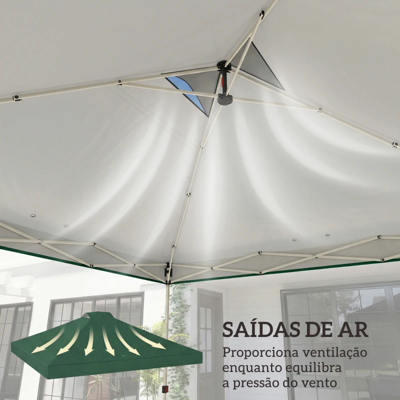 Outsunny Toldo de Substituição para Pérgola 3x3 m Teto de Reposição em Tela Oxford 210D Proteção UV50+ Verde