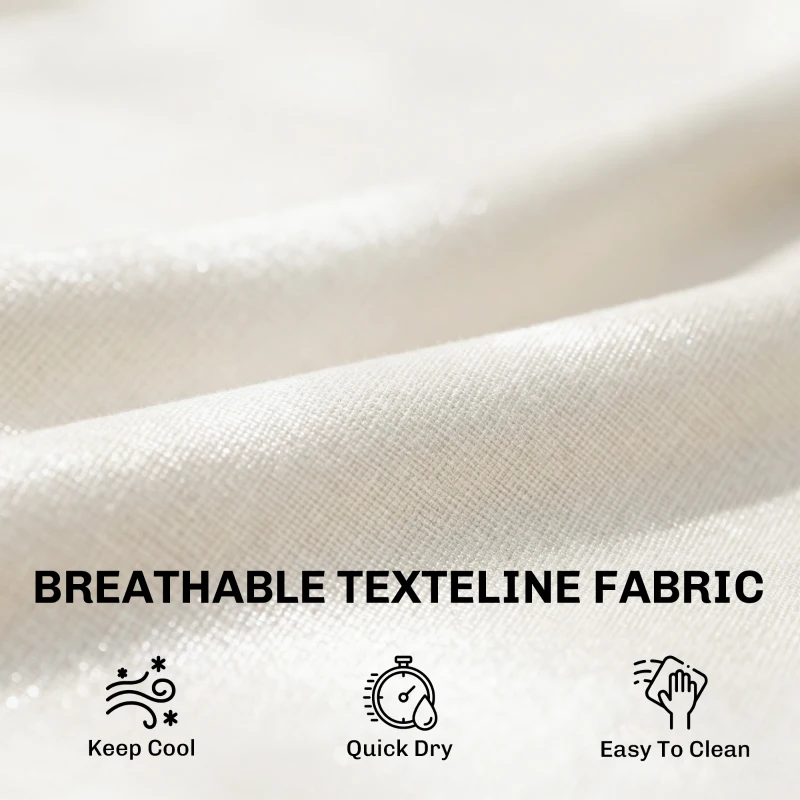 Outsunny Rattan Sun Lounger, Garden Recliner with 5 Position Adjustable Back, S Shaped Texteline Seat, Headrest, Cream White