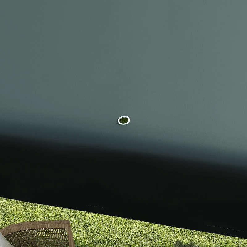 Outsunny Gazebo da Giardino 2.7x2.7 m con Picchetti e Corde, Telaio in Acciaio e Rivestimento in PE, Verde Scuro