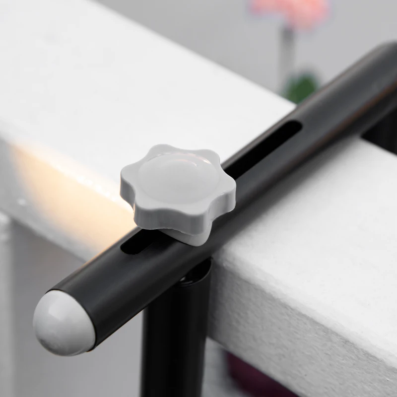 Outsunny Mesa Colgante para Balcón Plegable de Metal con Altura Ajustable en 4 Niveles Carga 10 kg 60x60x57-72 cm Negro