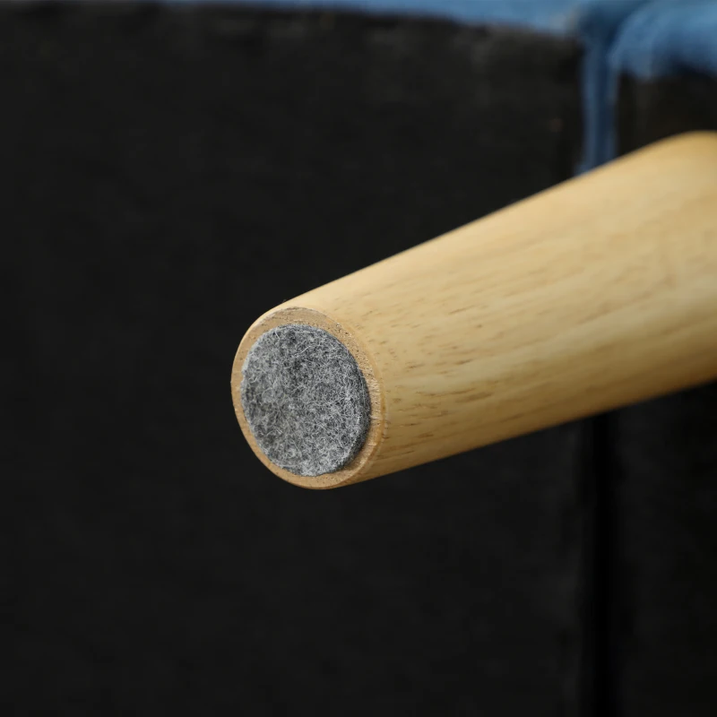 HOMCOM Sofá de 2 plazas con almacenamiento, capitoné con botones, cojín, madera de caucho, 117x62x78cm, Azul