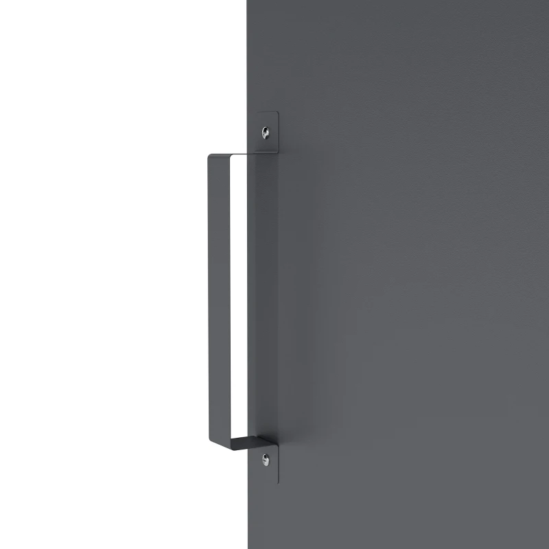 HOMCOM Dulapior Multifunctional cu 2 Usi Stil Industrial, Dulapior Metalic pentru Casa si Garaj - Gri