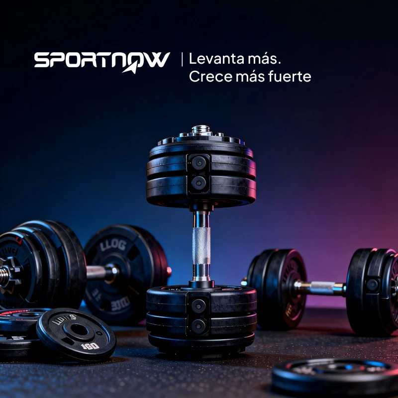 SPORTNOW Mancuerna Ajustable 5 en 1 de 5 a 25 kg con Base de Almacenamiento y Mango Antideslizante para Casa Gimnasio Multicolor