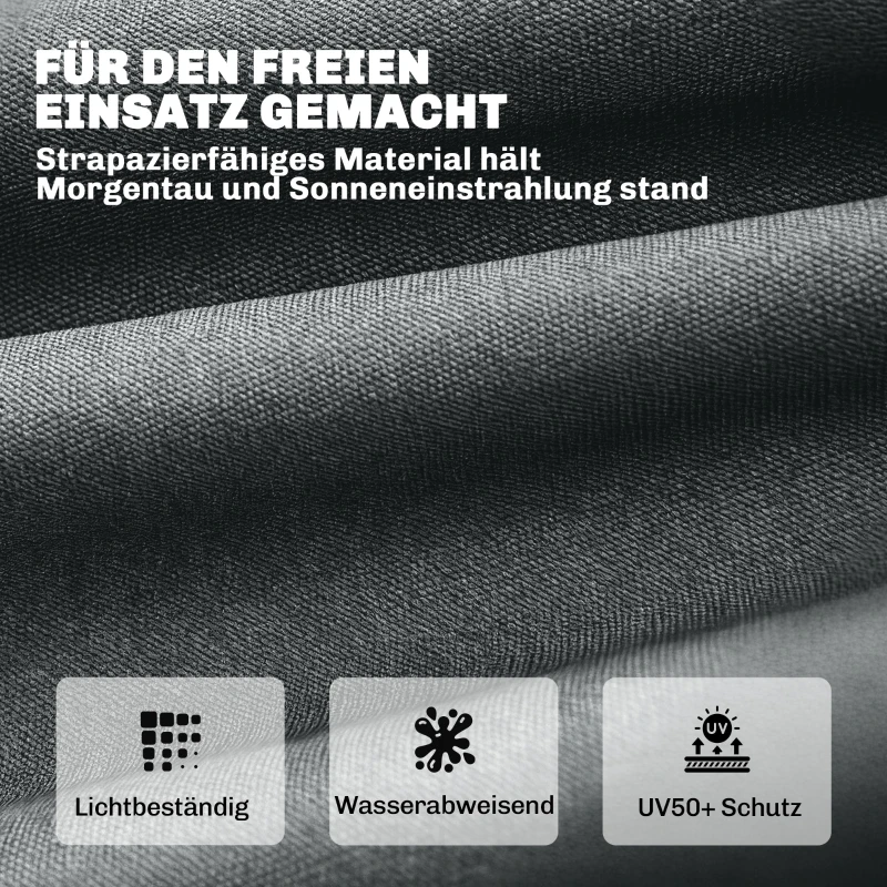 Outsunny Palettenkissen Abnehmbar Sitzkissen mit Befestigungsbändern Palettenpolster für die meisten Liegen 198x65x13cm Dunkelgrau