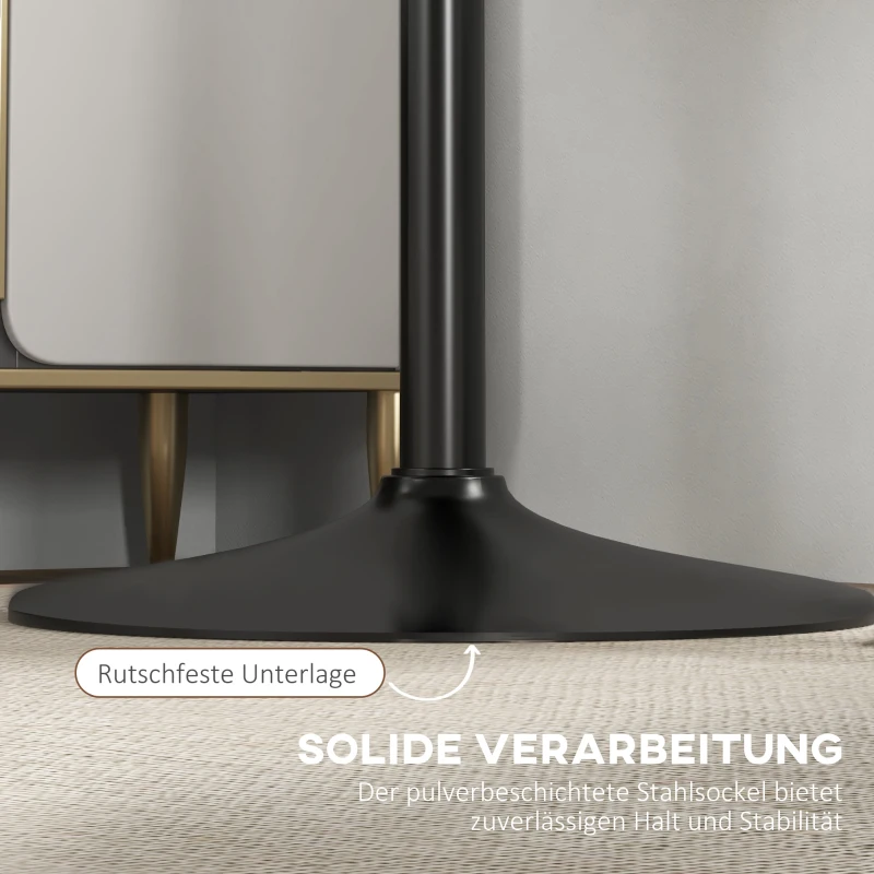 HOMCOM Bartisch Stehtisch, Tisch für 2 Personen, 70 x 70 x 102 cm, Schwarz