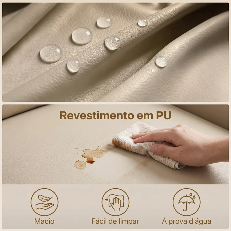 HOMCOM Poltrona de Massagem Reclinável c/ Aquecimento e 8 Pontos de Massagem 82x99x103 cm para Relaxamento Creme