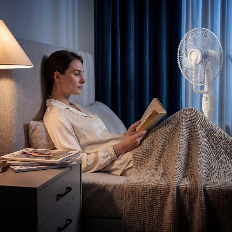 HOMCOM Ventilator Nebulizator 90 W Oscilație de 70° 3 Viteze 5 Pale Rezervor Apă 3,5 L 5 Roți Alb