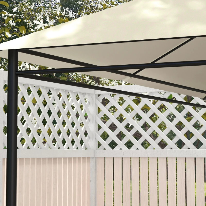 Outsunny Tetto di Ricambio 4x3 m per Gazebo Anti UV in Poliestere con Presa d'Aria, Bianco Crema