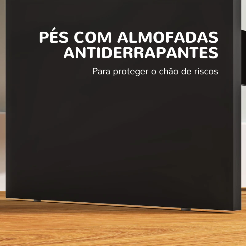 HOMCOM Toucador de Maquilhagem com Espelho Toucador com 2 Gavetas 3 Compartimentos Toucador para Dormitório 75x38x135 cm Preto