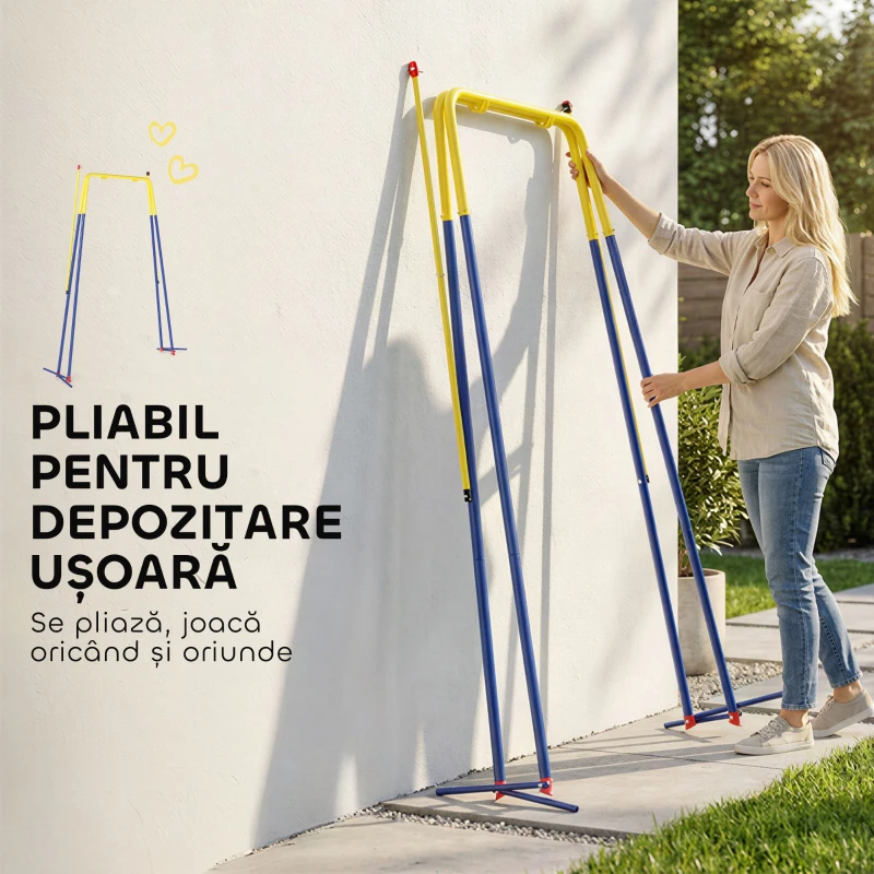 AIYAPLAY Cadru pentru Leagăn de Grădină din Oțel, Anti-UV, Gri