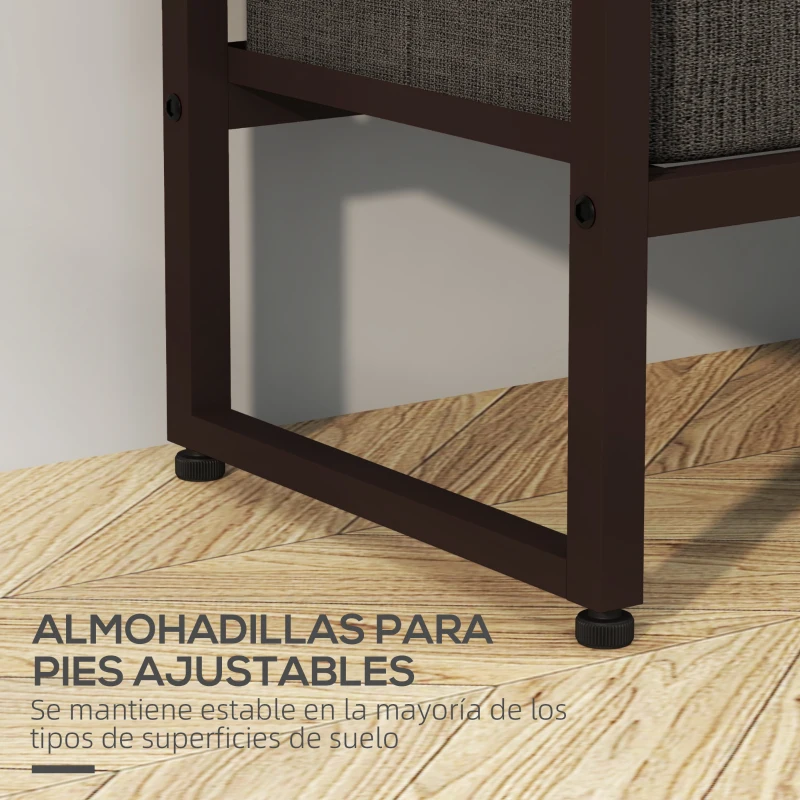 HOMCOM Perchero para Ropa Perchero Recibidor con 3 Cajones de Tela y Estante de Almacenamiento 58,5x30x178 cm Marrón Rústico